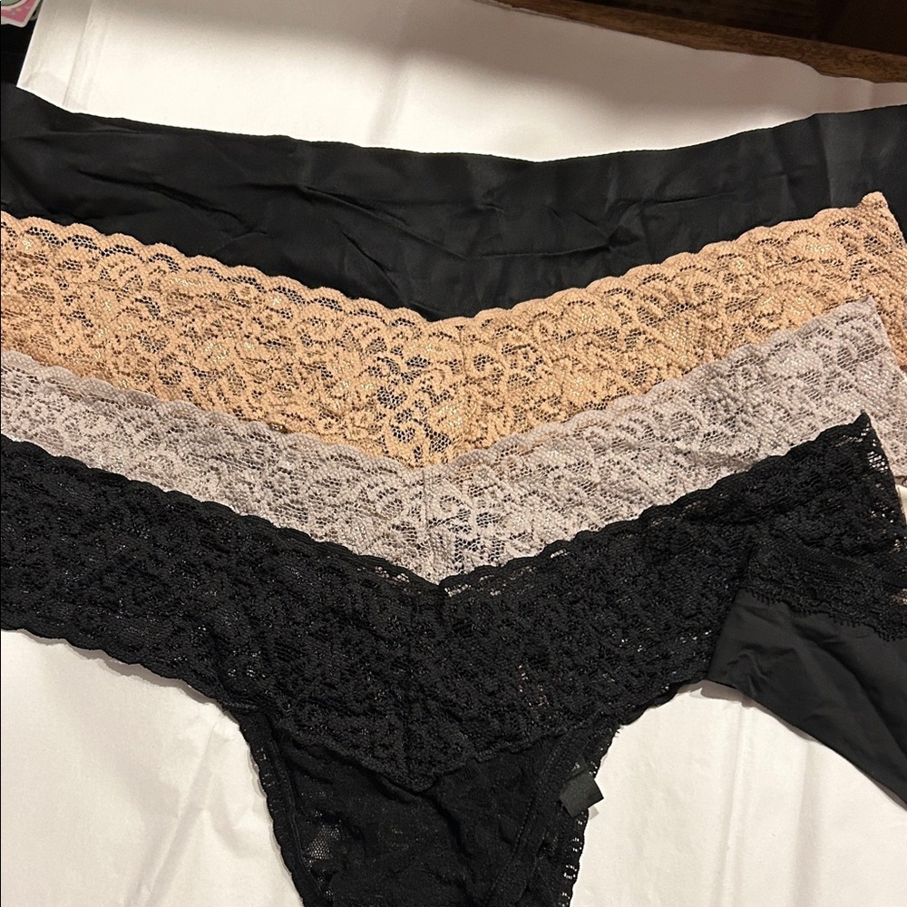9 pair of Victoria’s Secret thong panties. Size large - Picture 3 of 8